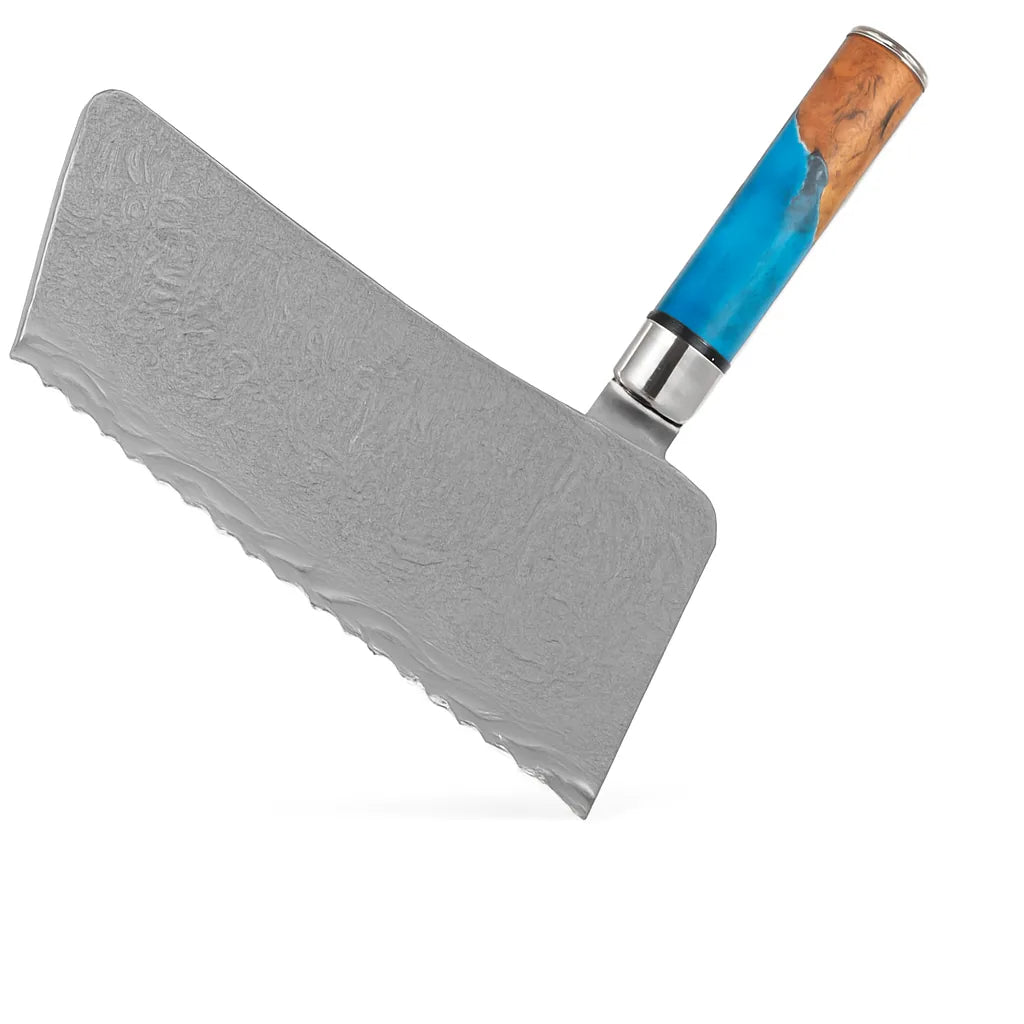 coffret-couteau-damascus-couperet