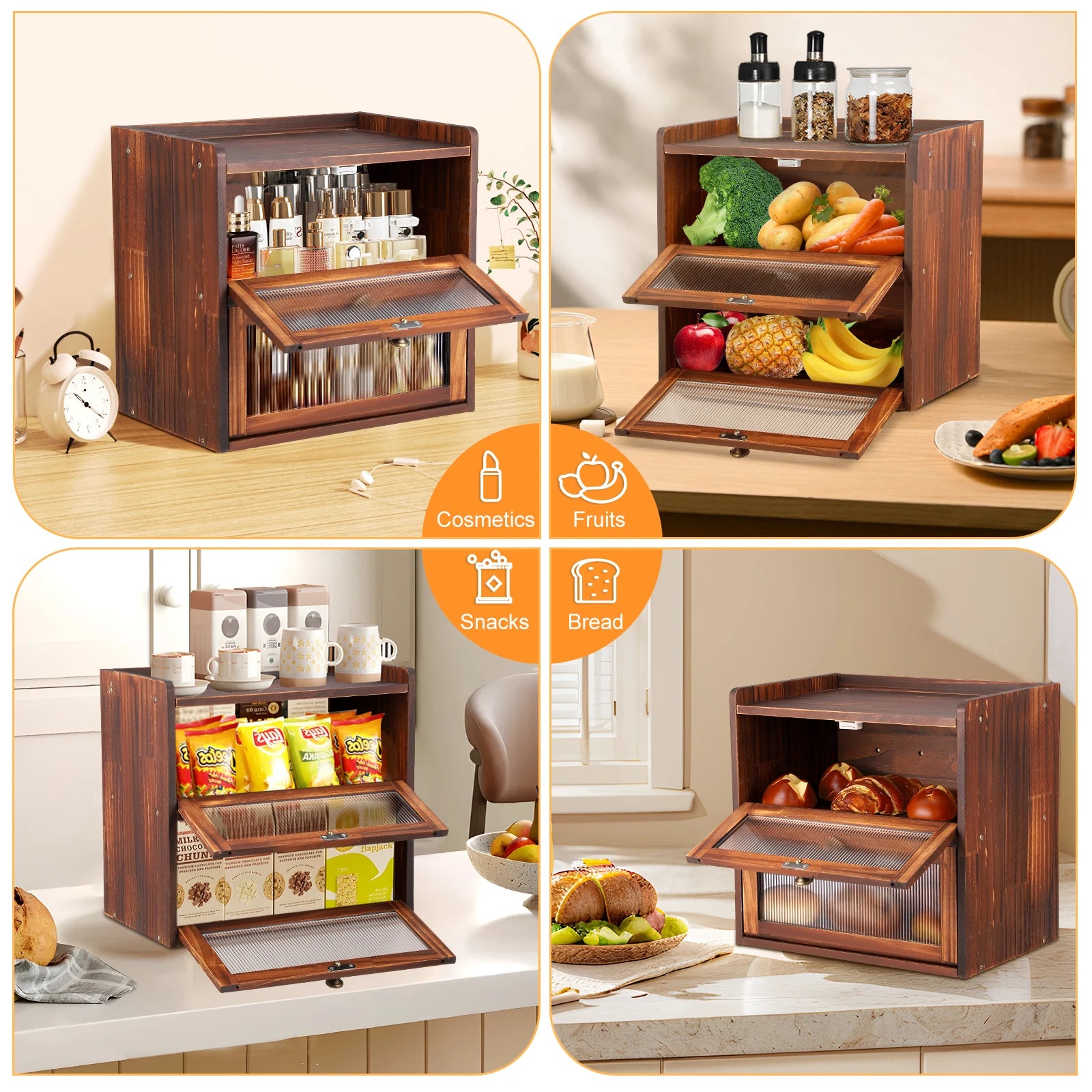 Huche à Pain Verticale Moderne