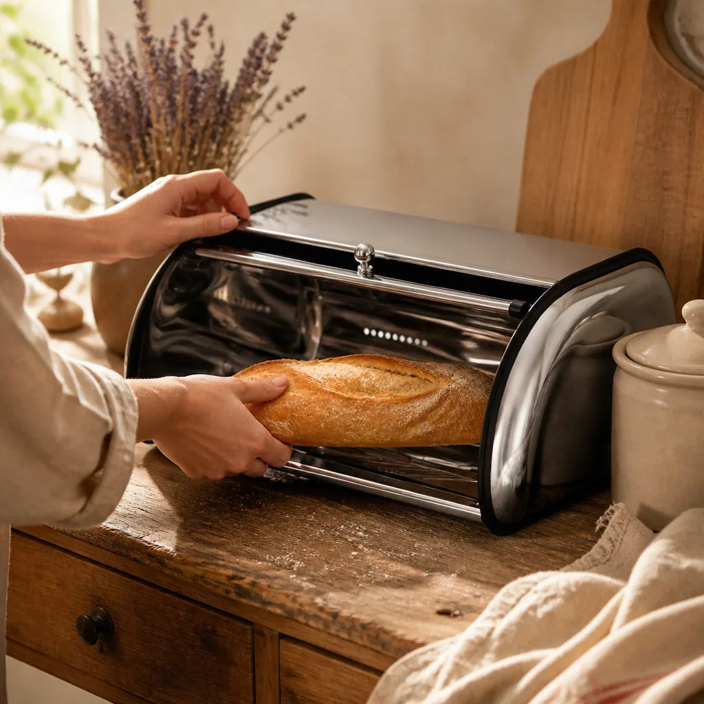Boite À Baguette De Pain en situation d'utilisation