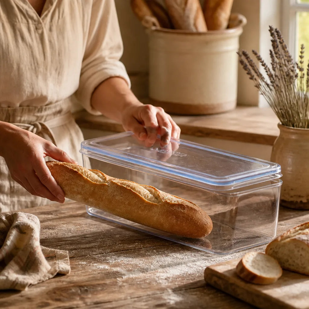 Boite À Pain Anti Moisissure en situation d'utilisation