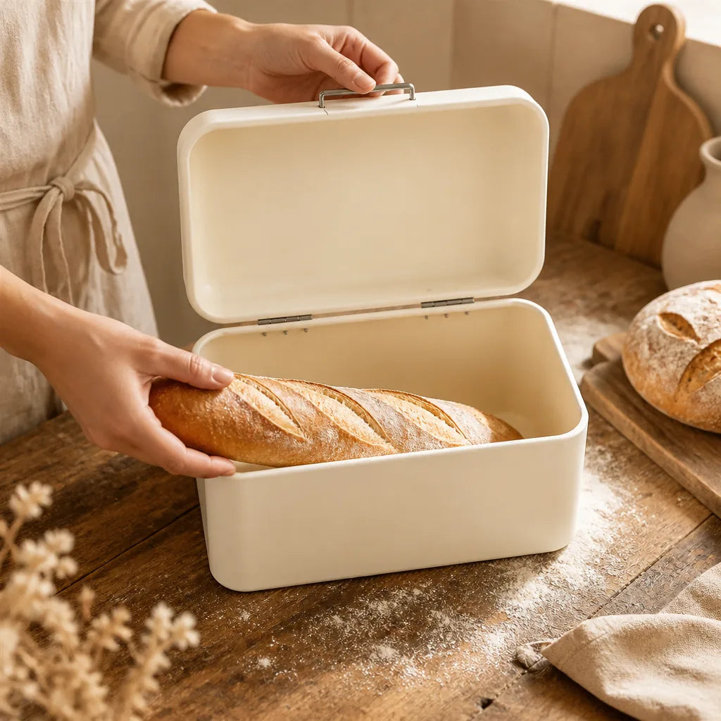 Boite à Pain Blanche en situation d'utilisation
