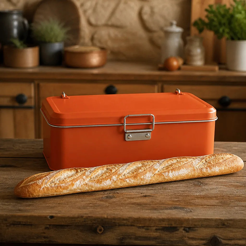 Boite À Pain Orange - échelle de taille réelle