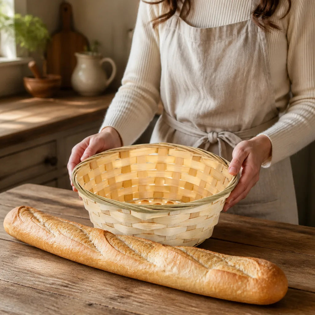 Corbeille À Pain Bambou - échelle de taille réelle
