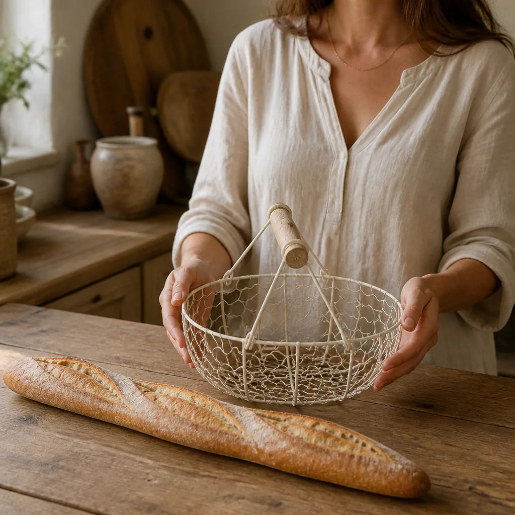 Corbeille À Pain Blanche - échelle de taille réelle