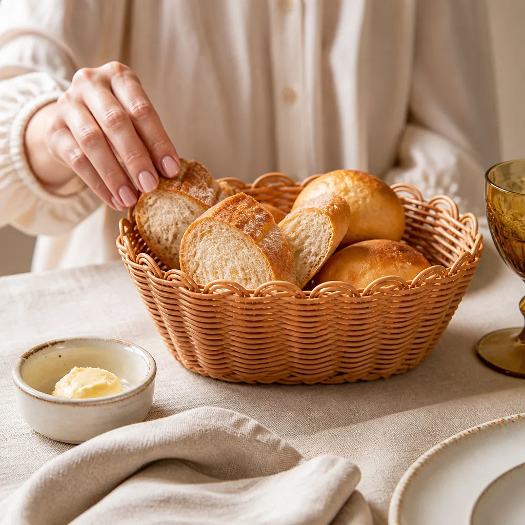 Corbeille À Pain Ronde en situation d'utilisation