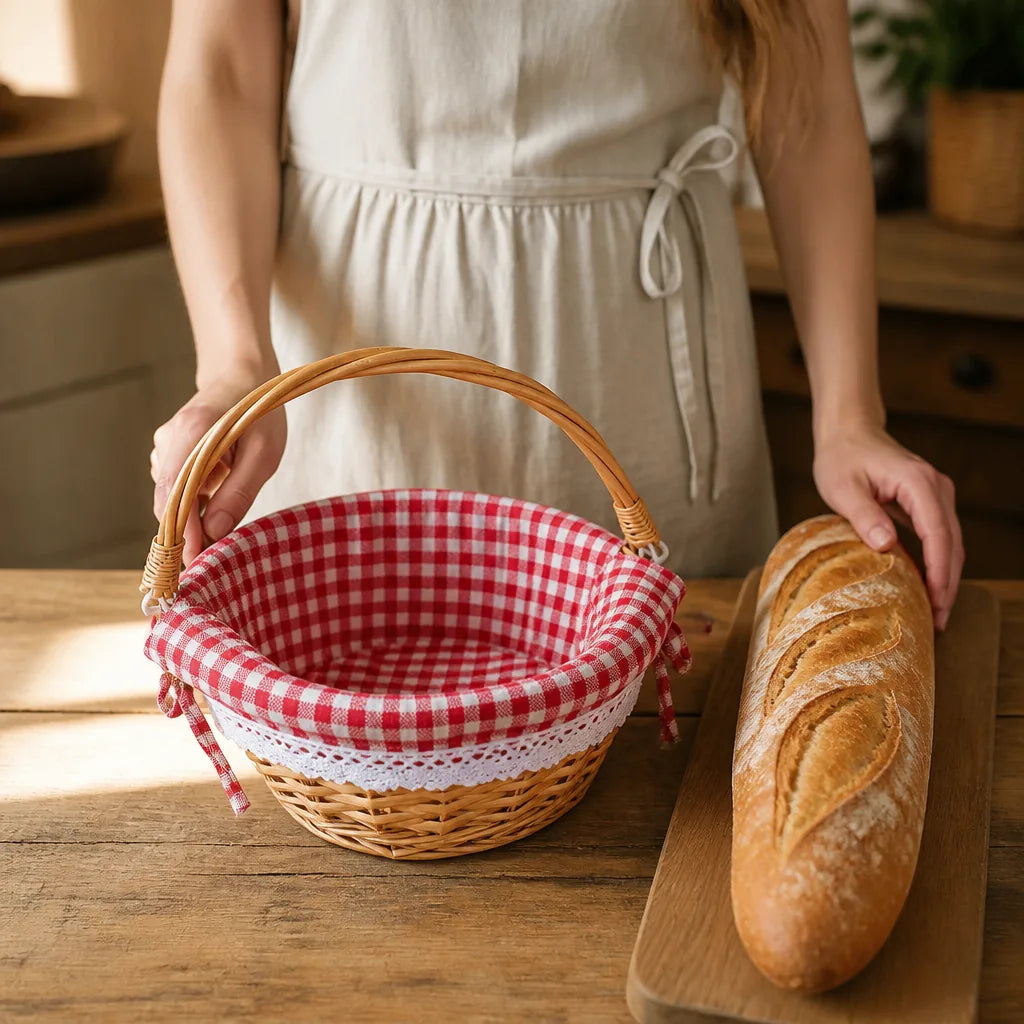Corbeille À Pain Rouge - échelle de taille réelle