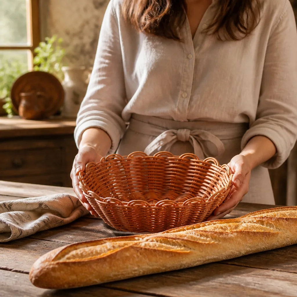 Corbeille Plate À Pain - échelle de taille réelle