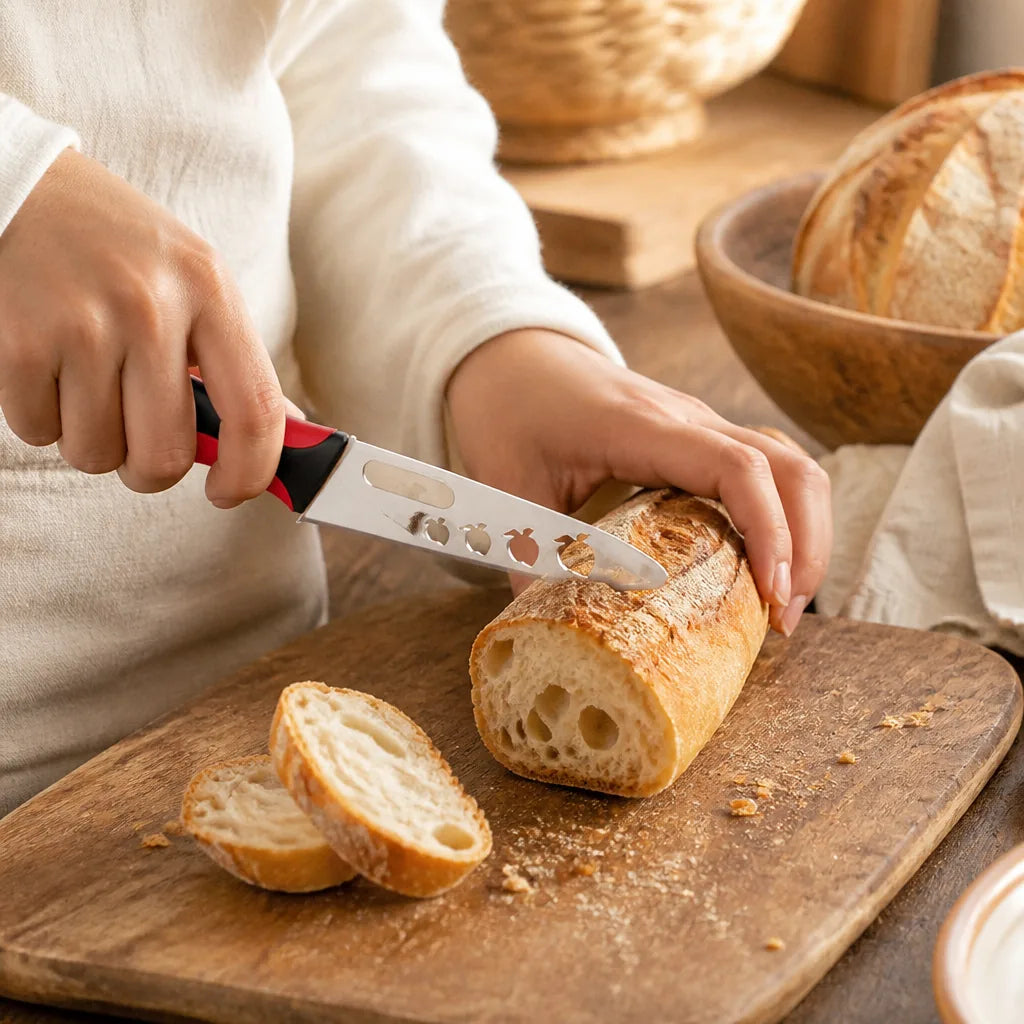Couteau À Pain 12Cm en situation d'utilisation