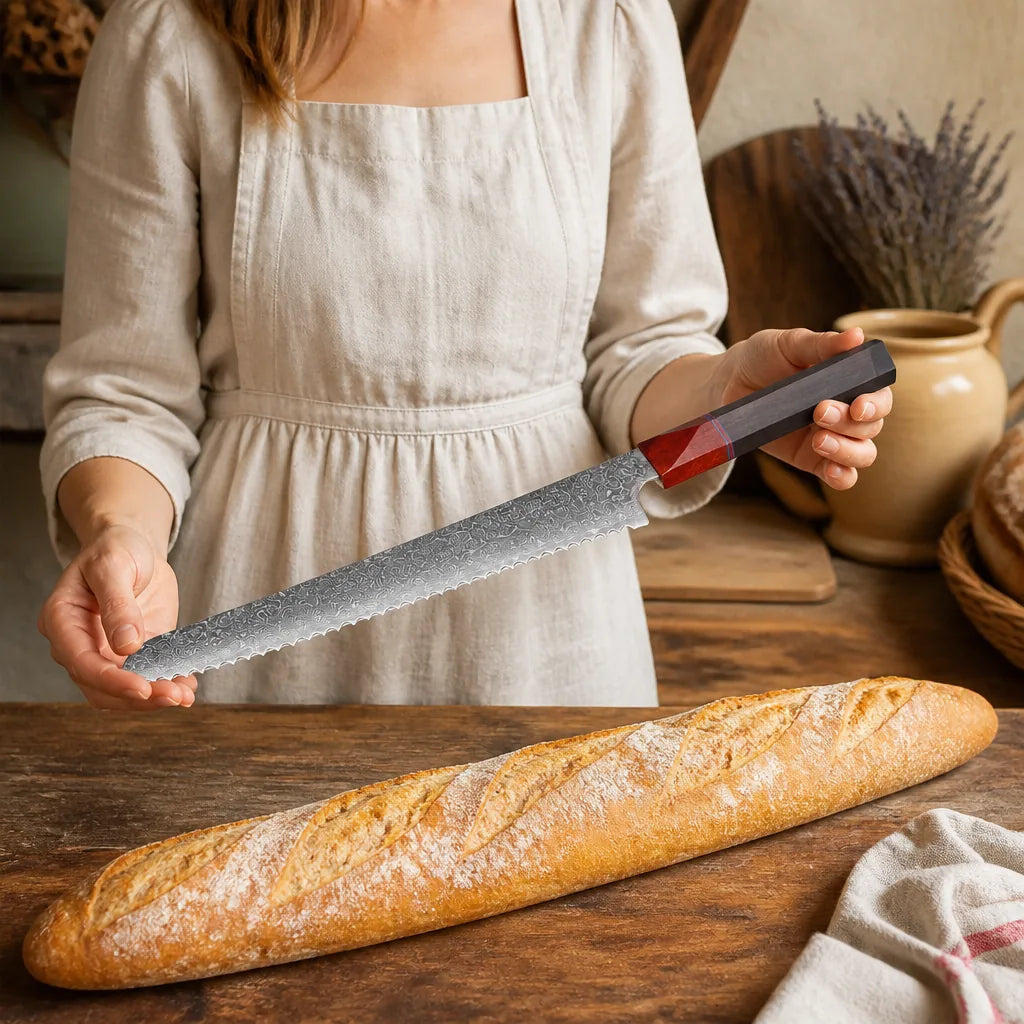 Couteau À Pain Artisanal - échelle de taille réelle
