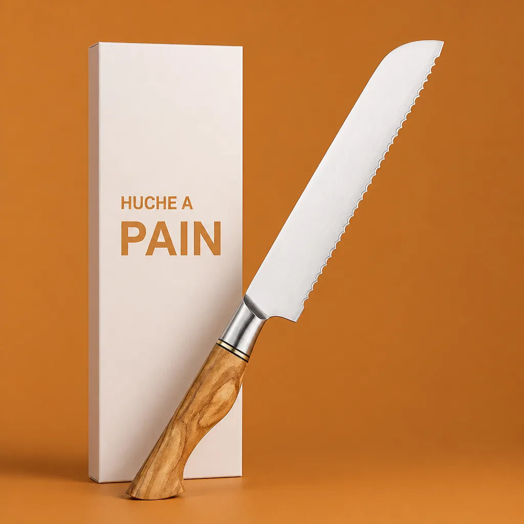Couteau À Pain Avec Un Petit Manche En Bois