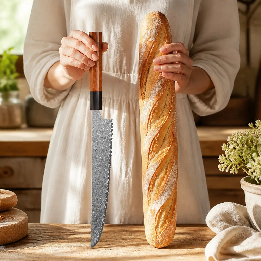 Couteau À Pain Biseauté - échelle de taille réelle