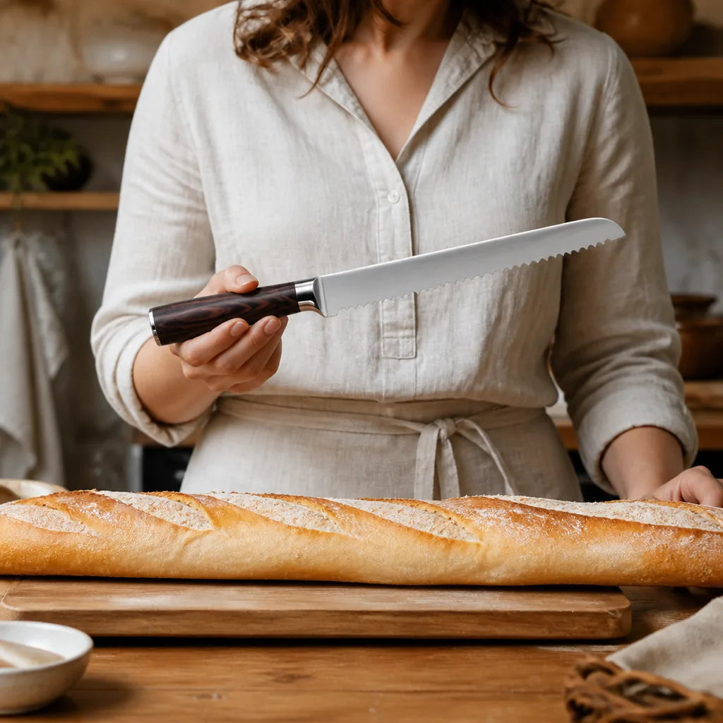 Couteau À Pain Sur Socle - échelle de taille réelle
