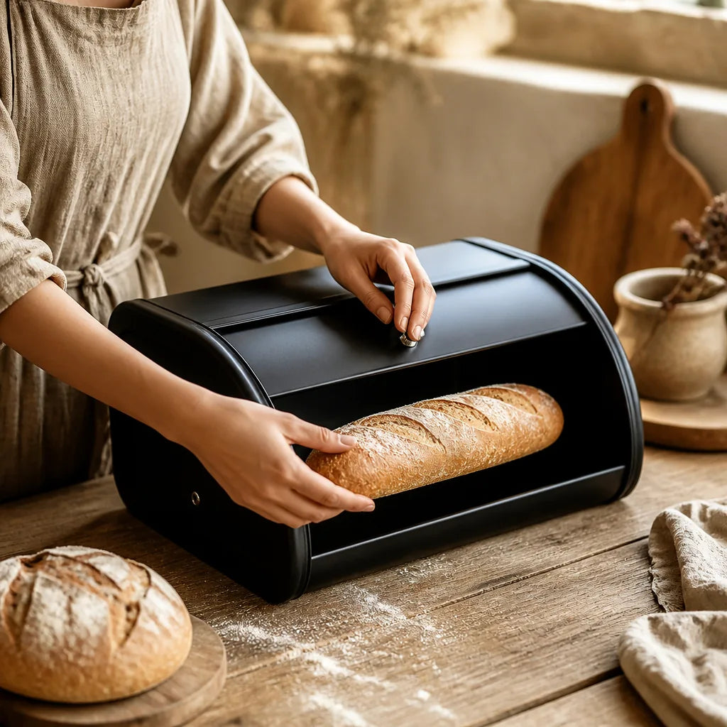 Huche À Pain Avec Epi De Ble en situation d'utilisation