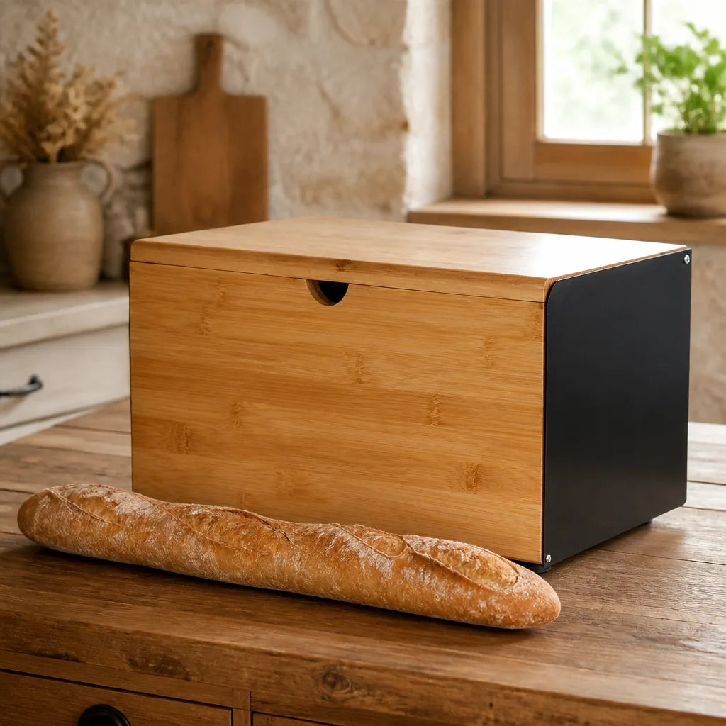 Huche À Pain En Bois Massif - échelle de taille réelle