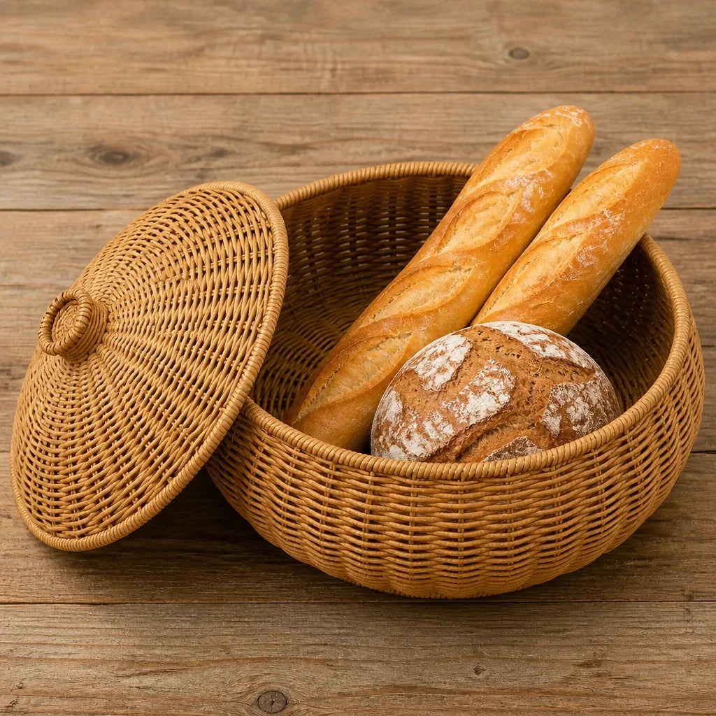 Huche À Pain En Osier