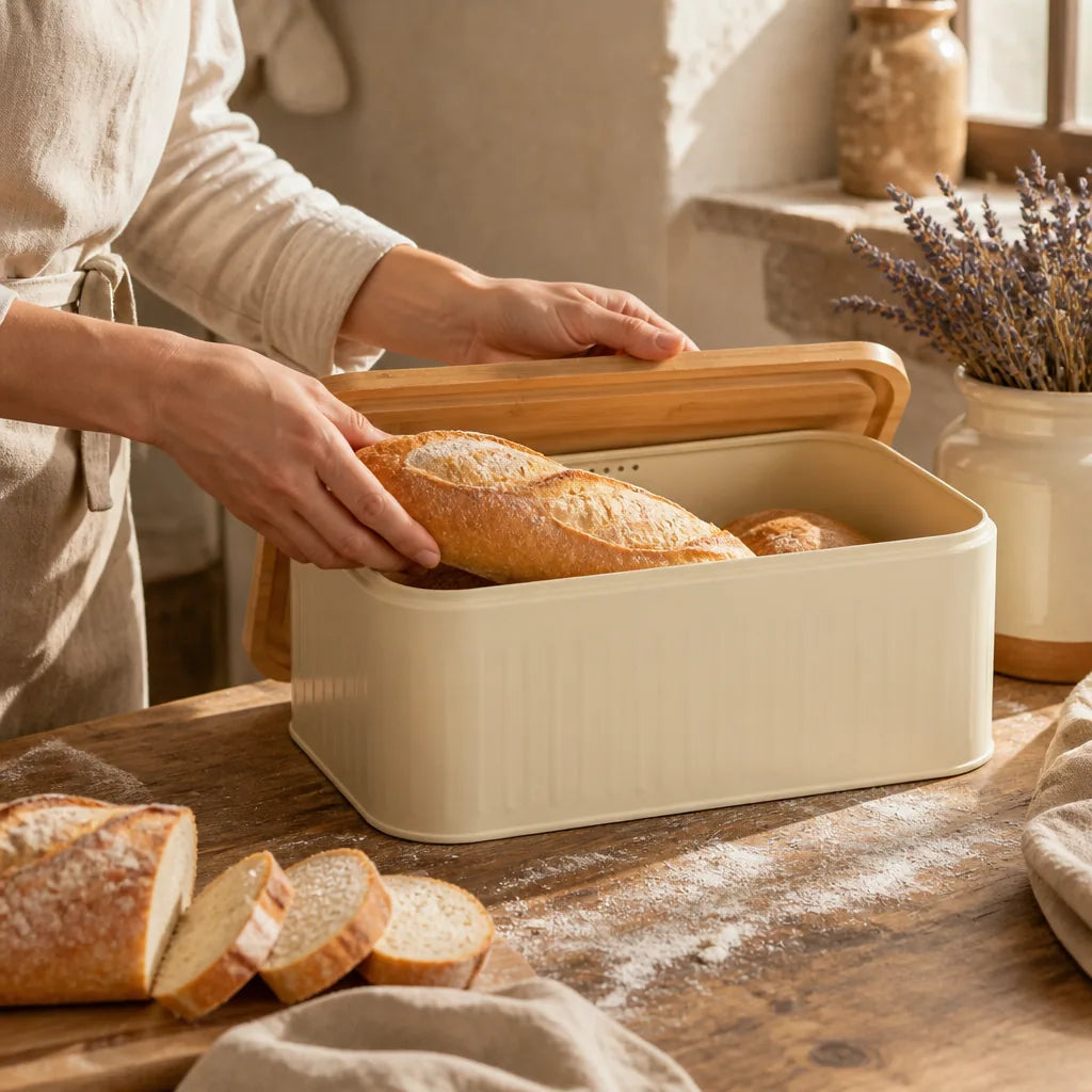 Huche À Pain Ferme en situation d'utilisation