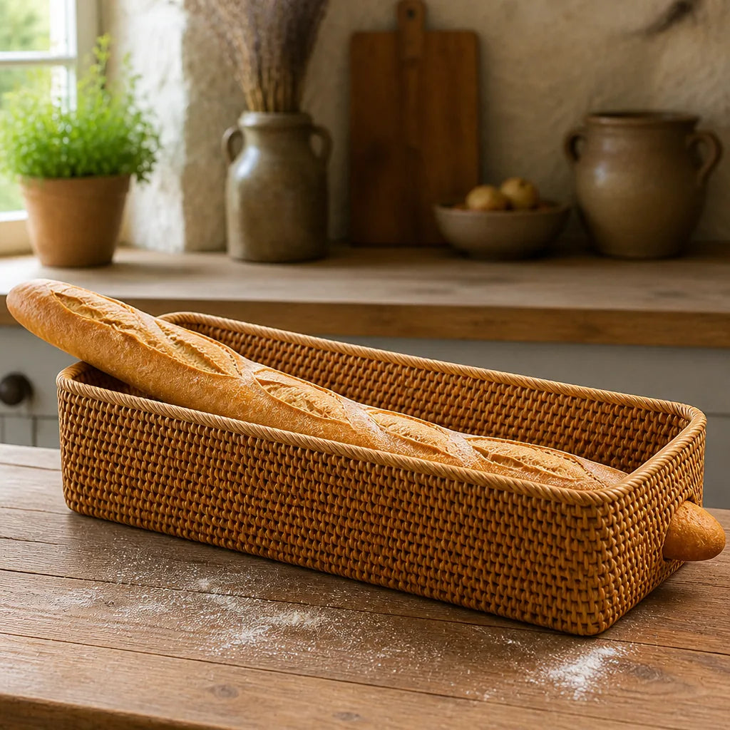 Huche à Pain Panier Osier Grande
