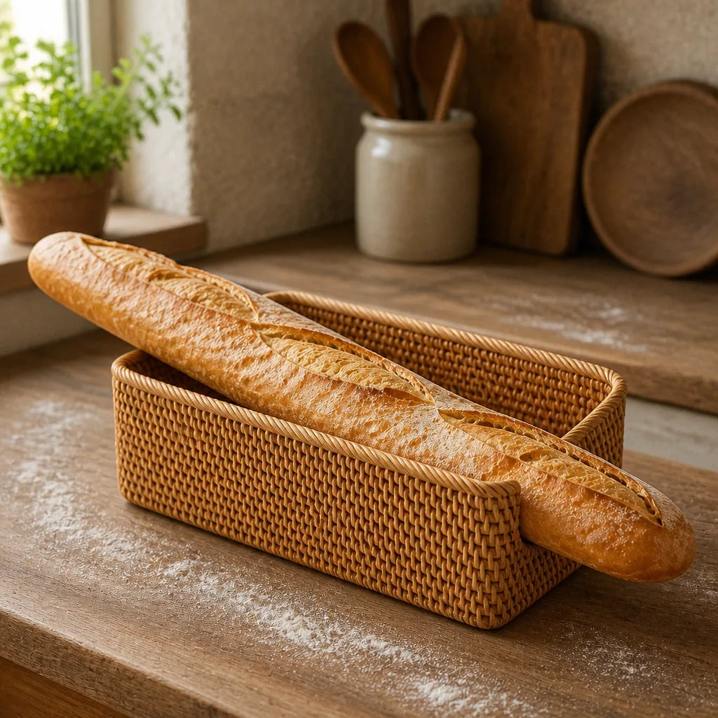 Huche à Pain Panier Osier Moyenne