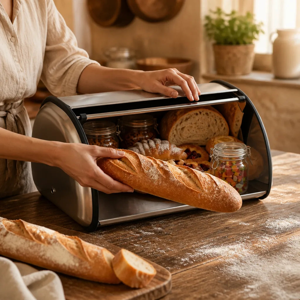 Huche À Pain Pour Baguette en situation d'utilisation