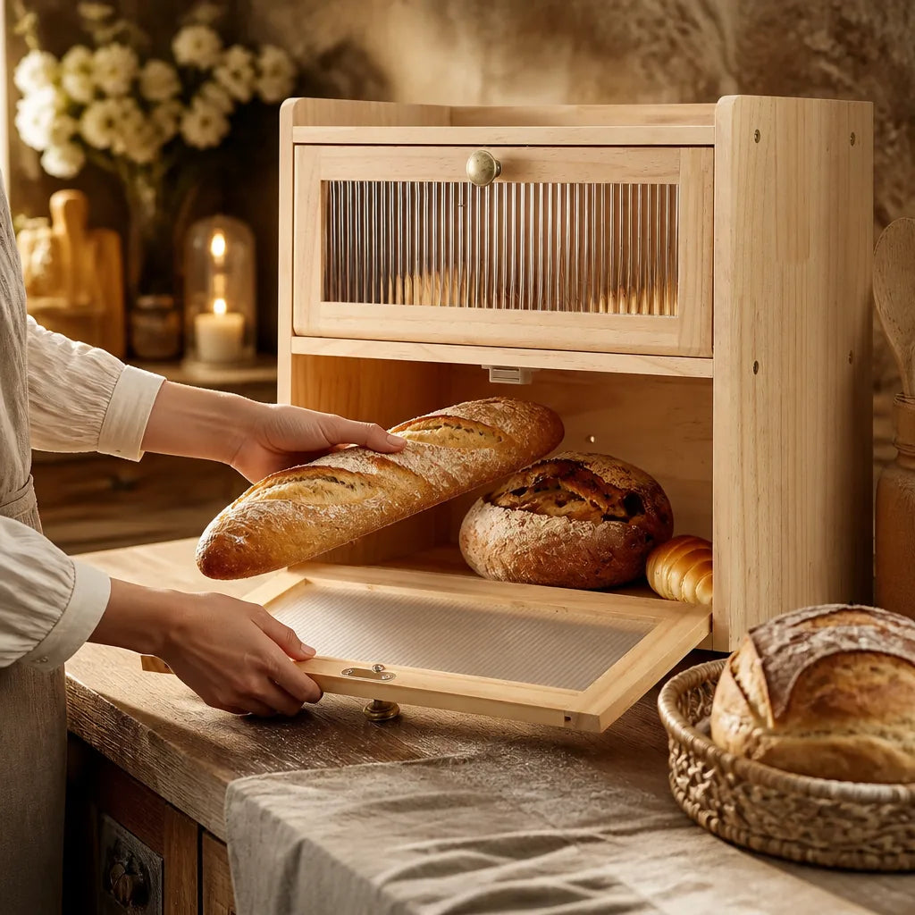 Huche À Pain Rustique en situation d'utilisation