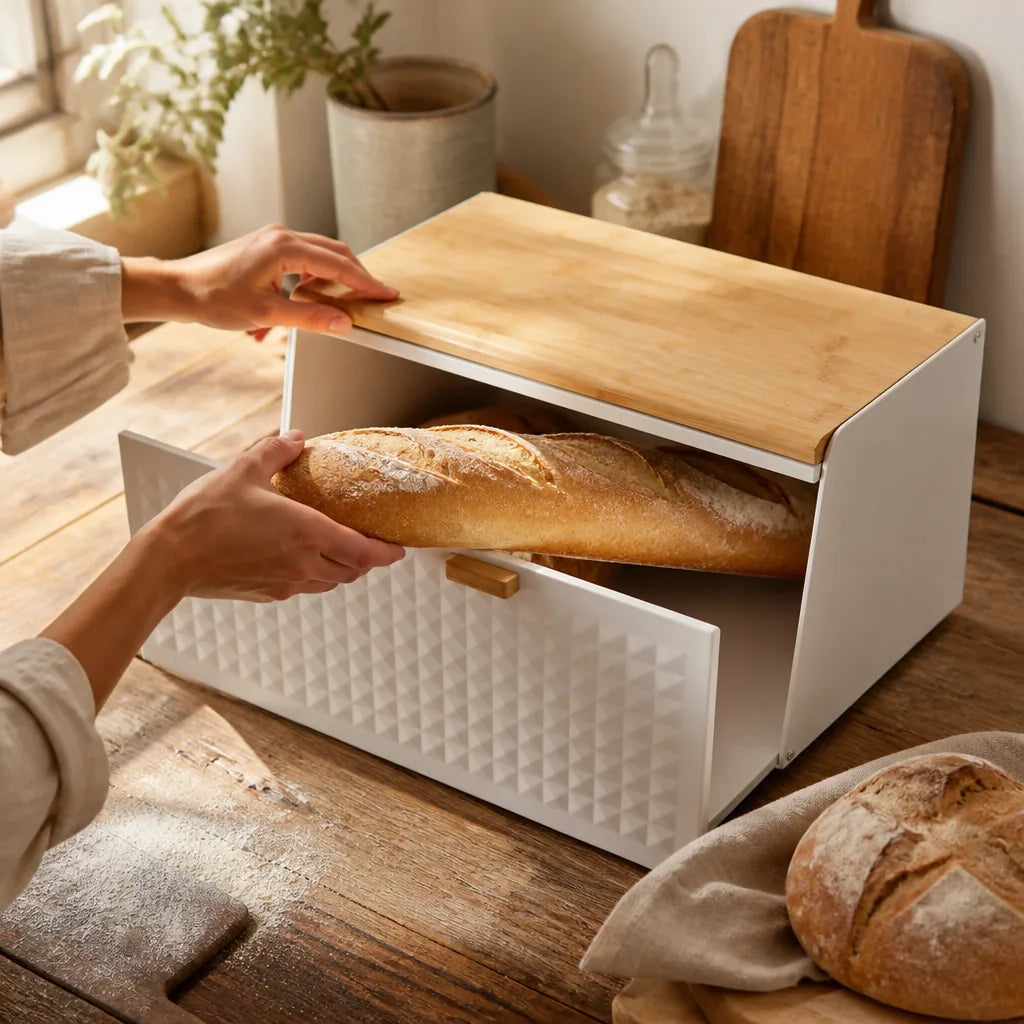 Huche À Pain Sous Meuble en situation d'utilisation