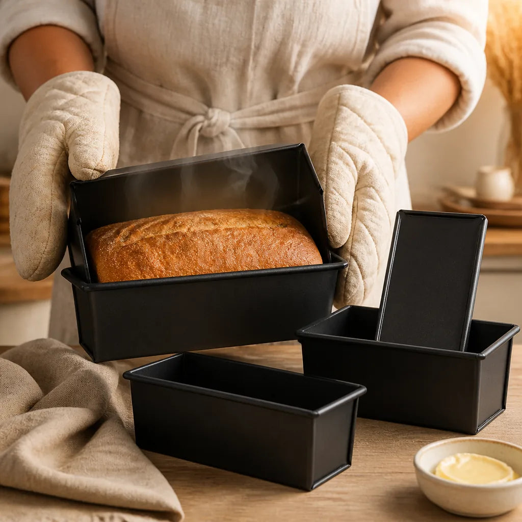 Moule À Pain Avec Couvercle en situation d'utilisation