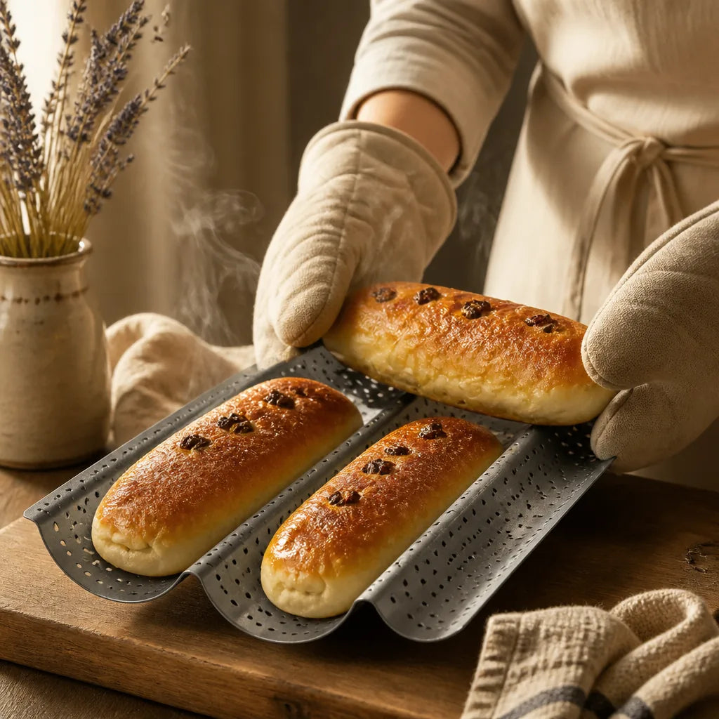 Moule À Pain Baguette en situation d'utilisation
