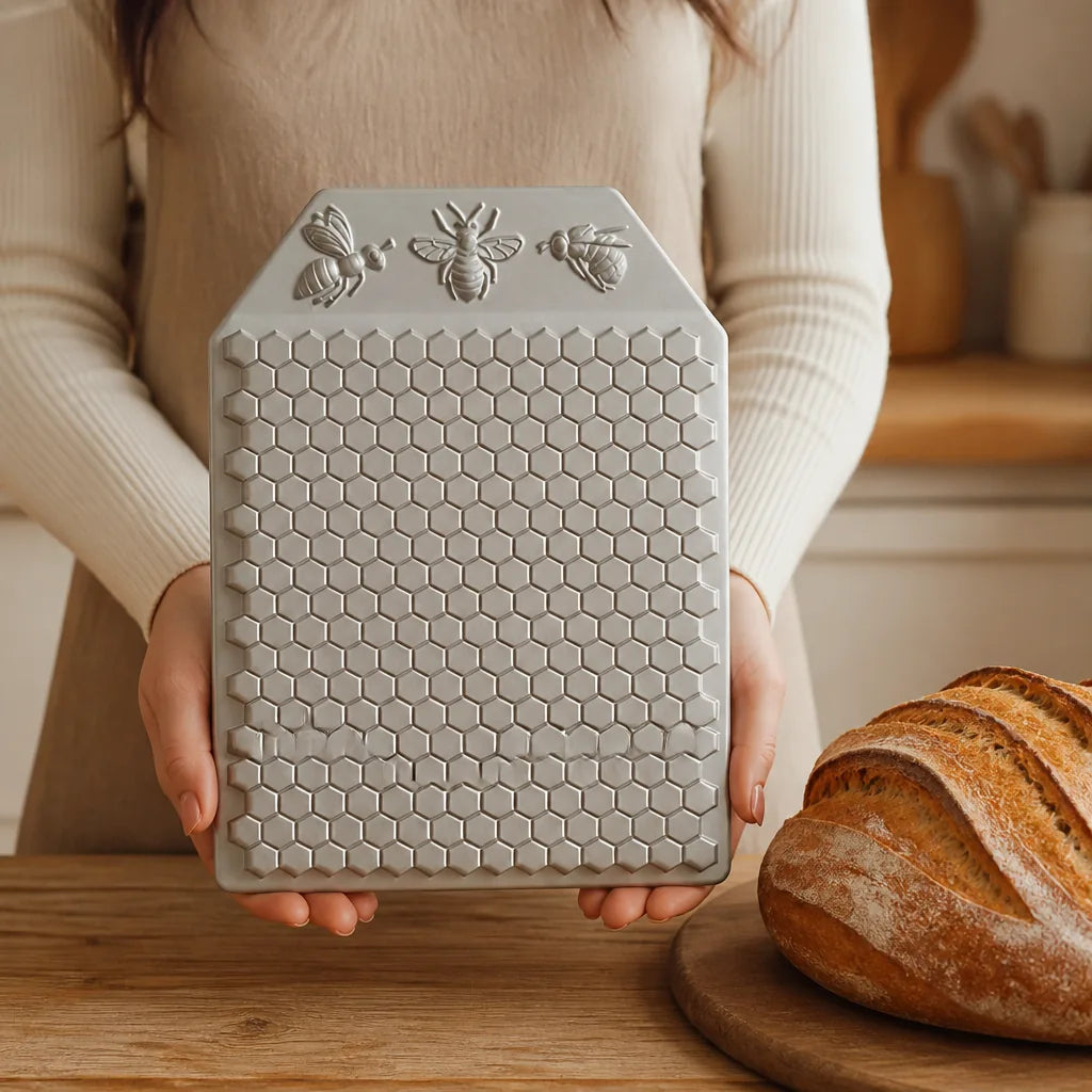 Moule Ancien À Pain En Cuivre Nid D Abeille - échelle de taille réelle