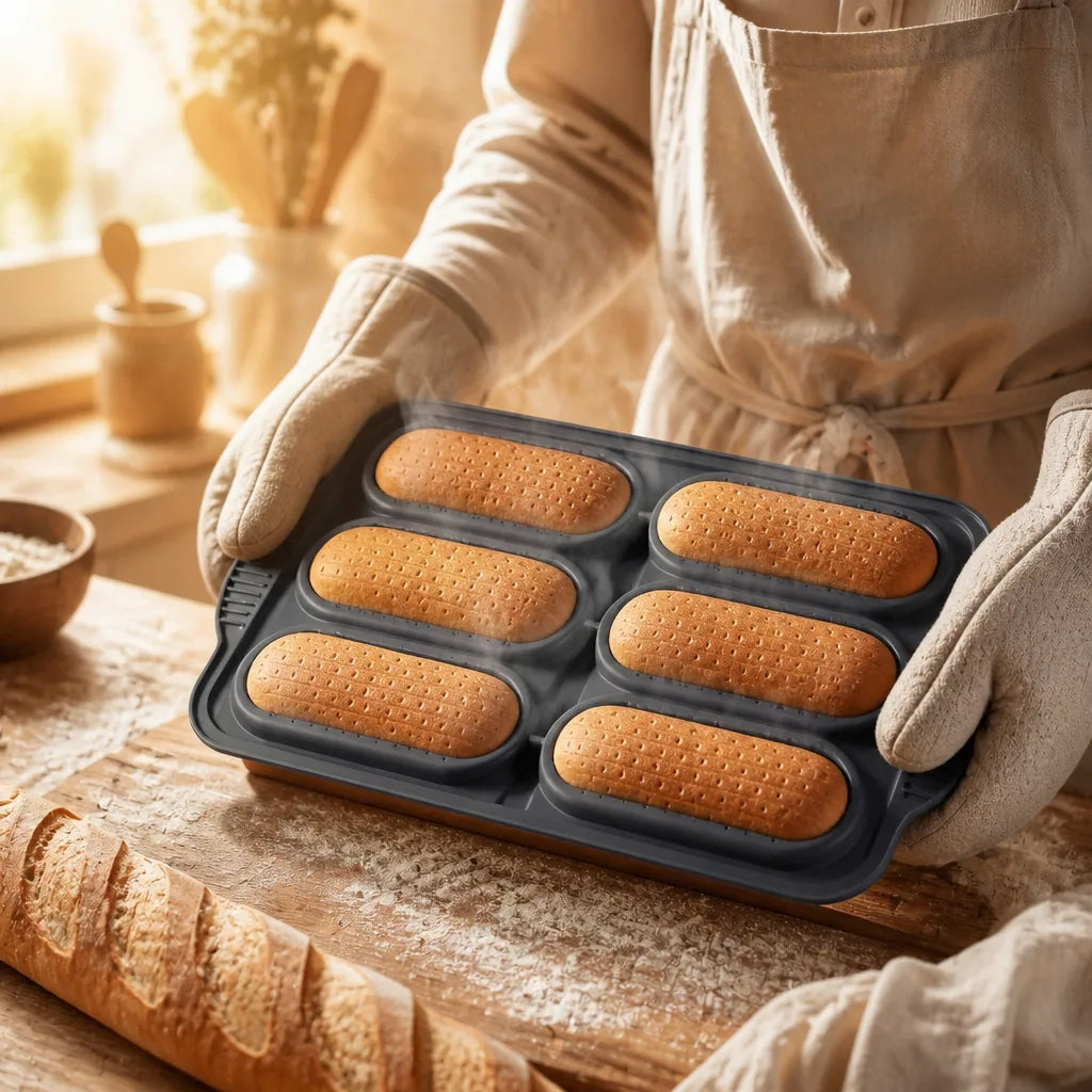 Moule Pain À Hot Dog en situation d'utilisation
