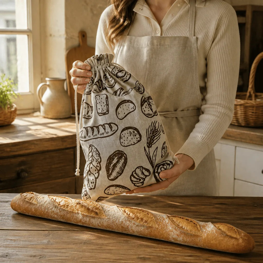 Petit Sac À Pain Rond De Table - échelle de taille réelle