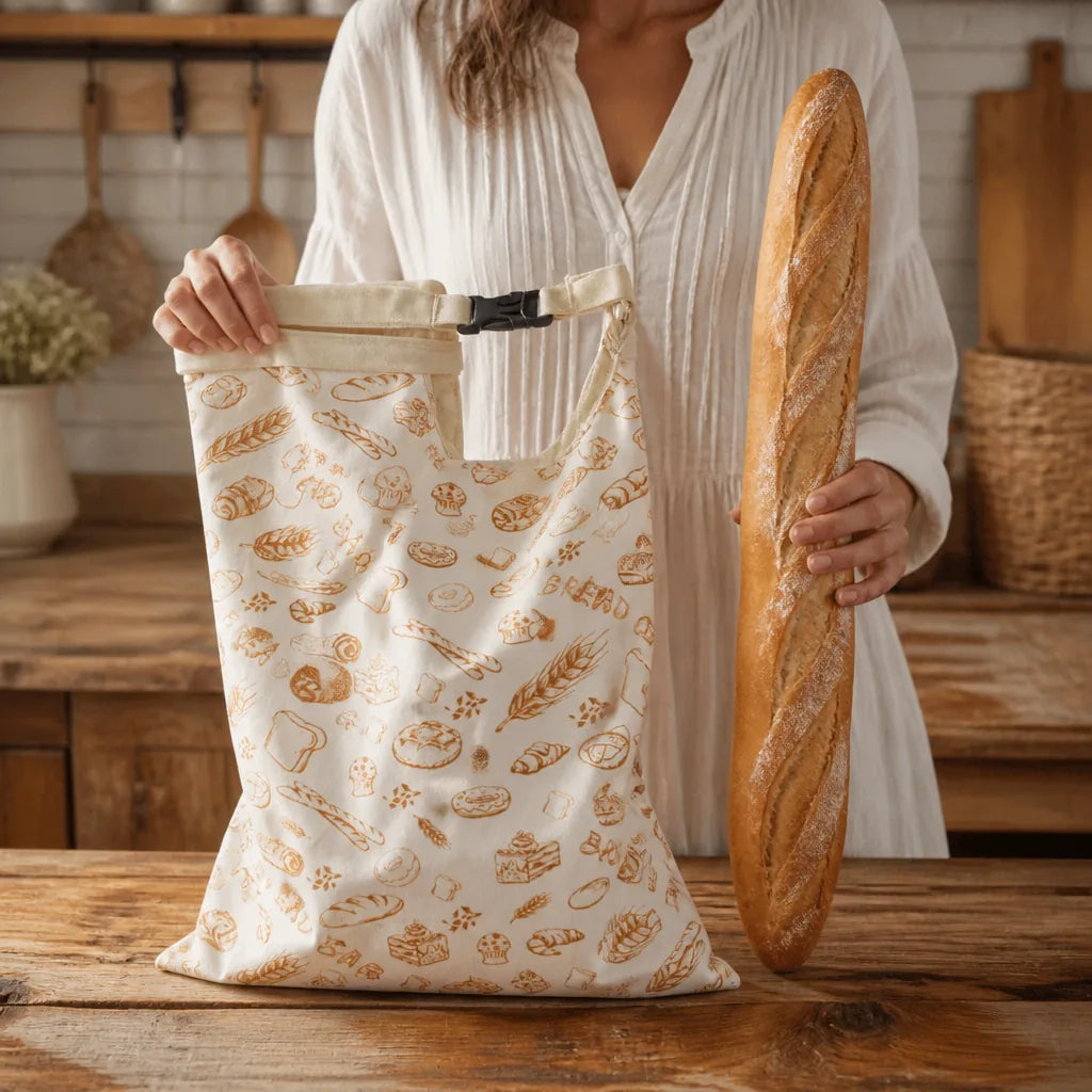 Sac À Pain Brodé - échelle de taille réelle