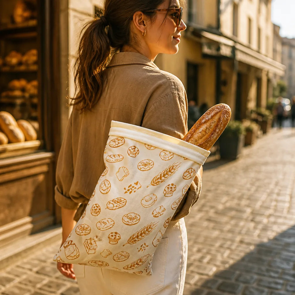Sac À Pain Brodé en situation d'utilisation