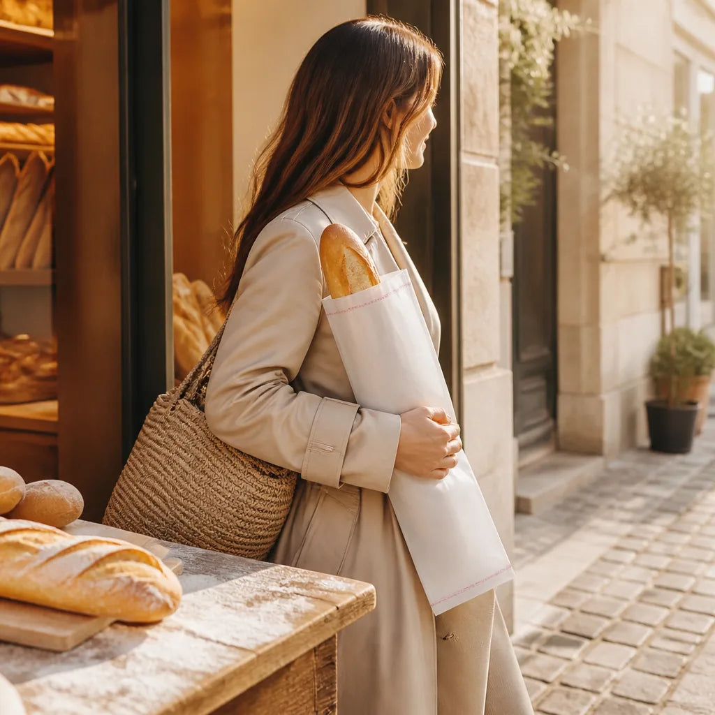 Sac À Pain Plastique en situation d'utilisation