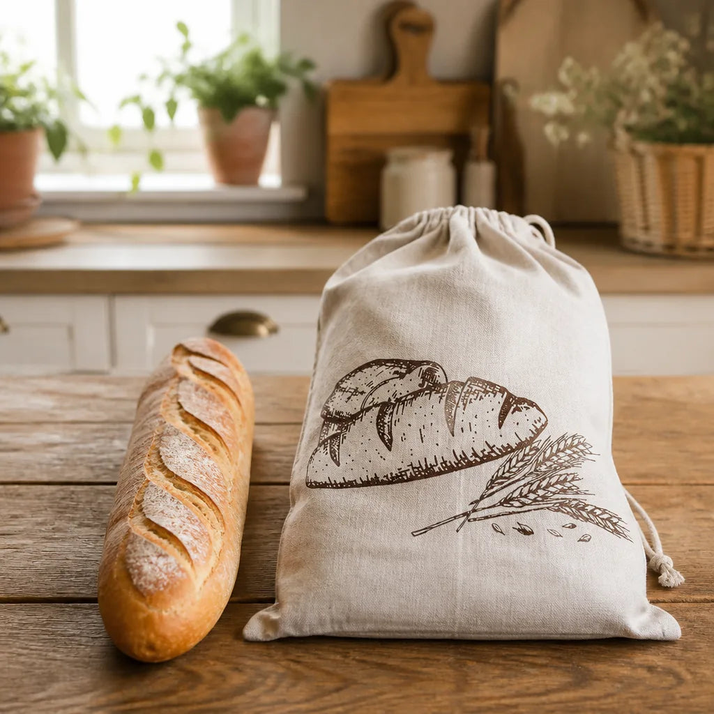 Sac À Pain Tissu - échelle de taille réelle